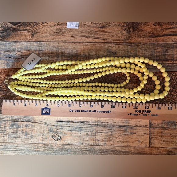 Lisa e Multilayers Yellow Beaded Necklace - Picture 3 of 4